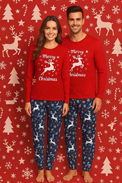 Welike Pijama dama motive Craciun ren rosu