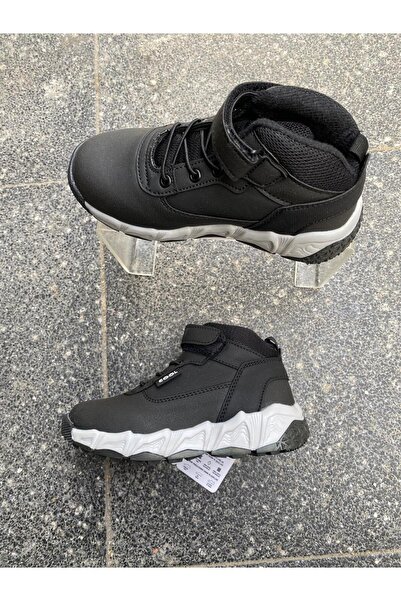 Aysun Ayakkabı Black Outer Material Parachute Fabric Lace-Up Children's Boots