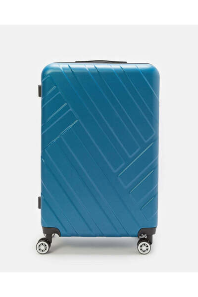 REDTAG حقيبة سفر بعجلات زرقاء مزخرفة مقاس 28 بوصة