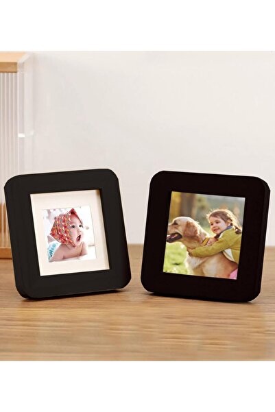 EXCEFORE إطار صورة صغير مقاس 3.5 × 3.5 بوصة، مصنوع من زجاج شبكي شفاف مصقول، م...