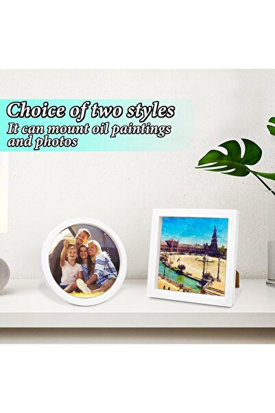 NALACAL 2PCS Square White Photo Frames with Stand - 17.5x17.5 cm (NALACAL)