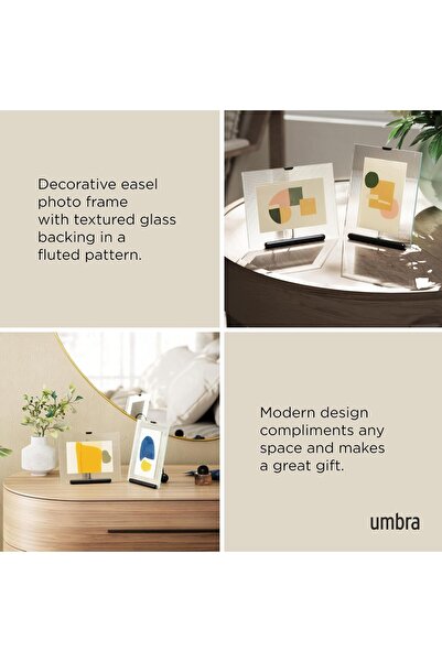 umbra Flute Picture Frame, 4x6 in, Black