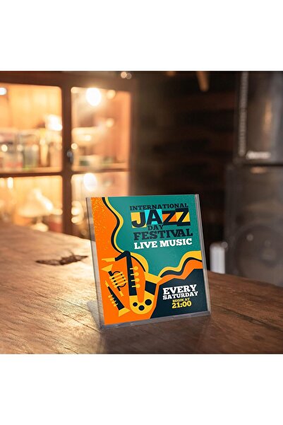 EXCEFORE 6 Pack Acrylic A6 Sign Holders - Clear Tabletop Display Stands (Portrait)