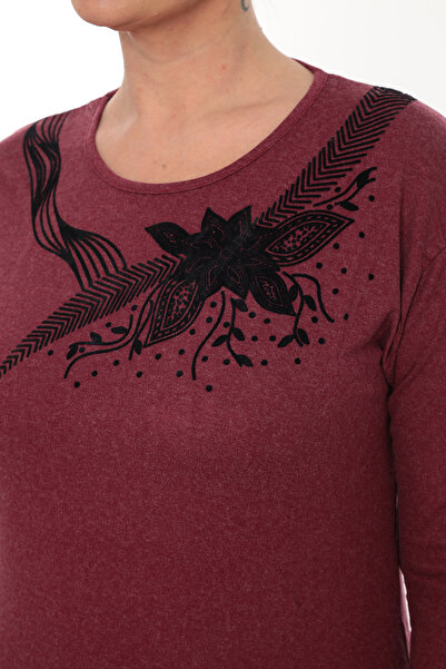 AfifeCOLLECTİON Wool Viscose Blouse Mother Blouse Printed