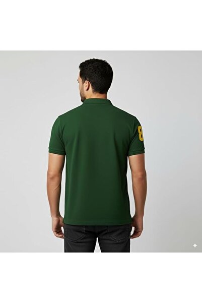 Ethic Solutions Men’s Premium Cotton Polo Shirt with Embroidered Logo – Hunter Green