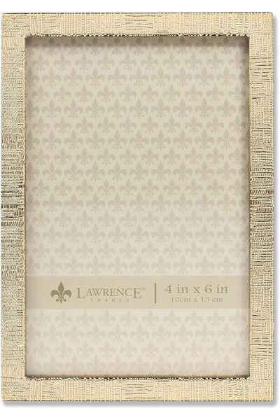 Lawrence Frames إطار صورة معدني ذهبي بنقشة الكتان مقاس 4×6 بوصة 712346