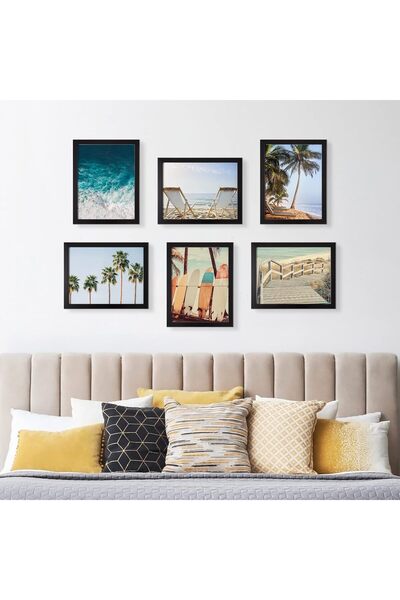 Lavish Home 82-Fr1148B Picture Frame Set Of 6, 11x14, Black