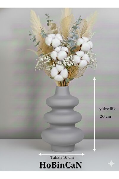 Pelirum Dekoratif Twist Bubble Modern Vazo şık tasraım 20 cm büyük boy