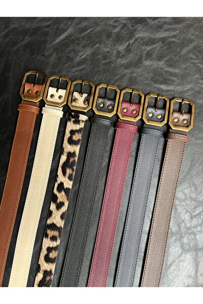 LİA KEMER حزام نسائي ذهبي عتيق بنمط رباعي الأضلاع مكون من 7 قطع، حزام للسترة، حزام للملابس، حزام للبنطلون