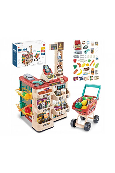 Matadi Supermarket with sounds and lights, cash register and shopping cart Home supermarket with 48 acc