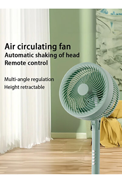 modi 16" Pedestal Fan 3-Speed Circulating Floor Fan, Oscillation, Adjustable Height Stand Fan