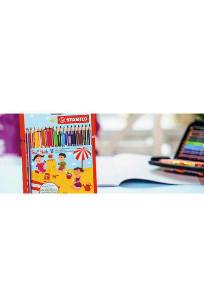 Stabilo Trio Thick colored pencils, 18 colors / set + sharpener
