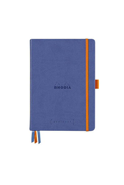 Rhodia Caiet GoalBook A5 cu copertă cartonată, 120 de coli, punctat, 90 g/m², albastru safir
