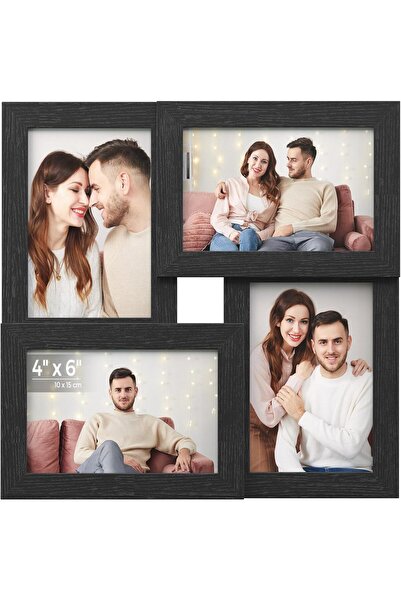 SONGMICS Collage Picture Frames, 4x6 Photos, Ink Black (RPF25BK)