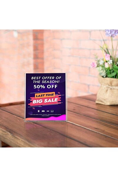 EXCEFORE 6 Pack Acrylic A6 Sign Holders - Clear Tabletop Display Stands (Portrait)