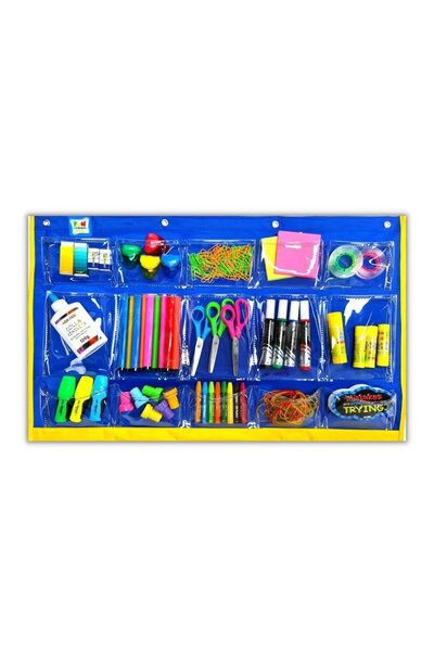 Fun Learning Store منظم أدوات مكتبية حائطي - Smart Pockets 🏫🎨