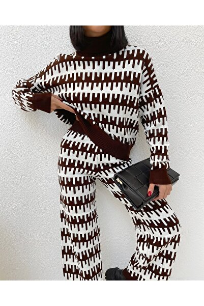 elbisereyonda High-Necked Knitwear Oversized Sets