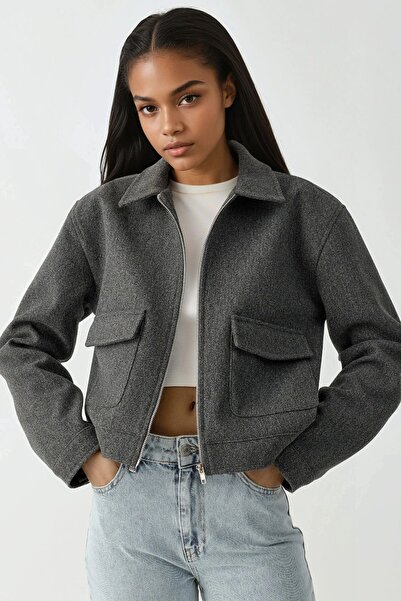 Hiccup Zippered Short Stamp Jacket