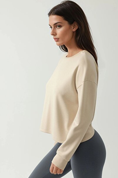 Hiccup Long Sleeve Sweatshirt with Back Slit Detail