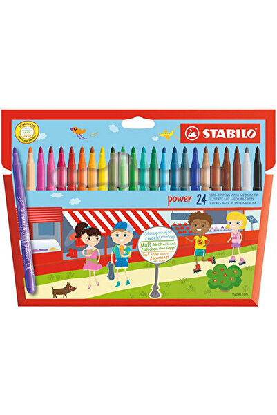 Stabilo Power markers, 24 colors / set