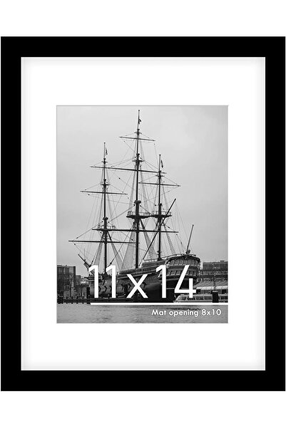 X SPRING 11x14 Solid Wood Picture Frame (Black)