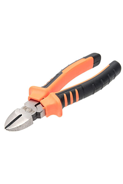 Lawazim كماشة قطع قطرية بمقبض مطاطي - مقاس 8 بوصات - أسود برتقالي