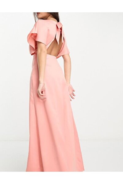 Maya Deluxe Long dress, Coral