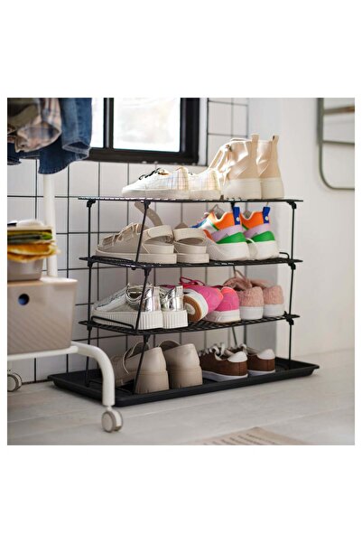 FORHOUSE Shoe rack, gray, 58 x 27 x 17 cm