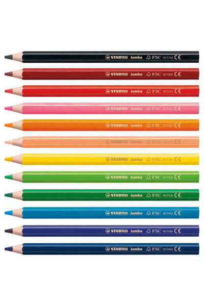 Stabilo Trio Thick colored pencils, 18 colors / set + sharpener