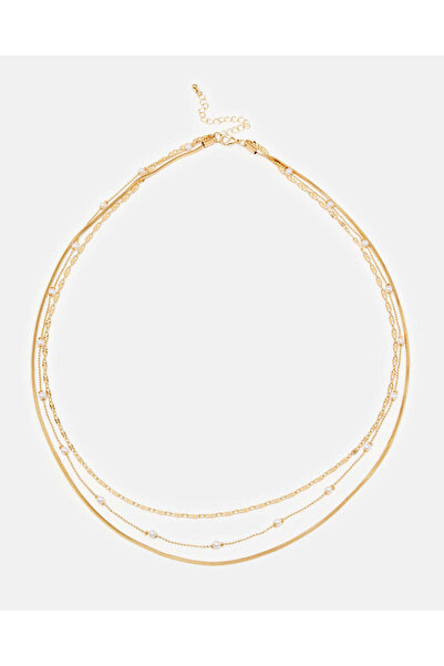 REDTAG قلادة نسائية من الذهب متعدد الطبقات