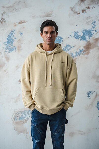 R8 STUDIOS R8 ERKEK KAPÜŞONLU SWEATSHIRT BEJ HD-5004-3