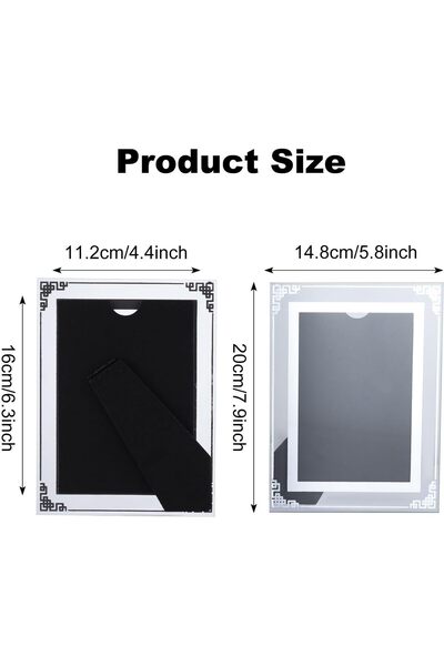 BIGTHREE 6-Pack 6x4 Silver Mirrored Glass Photo Frames (Rectangular, Tabletop)