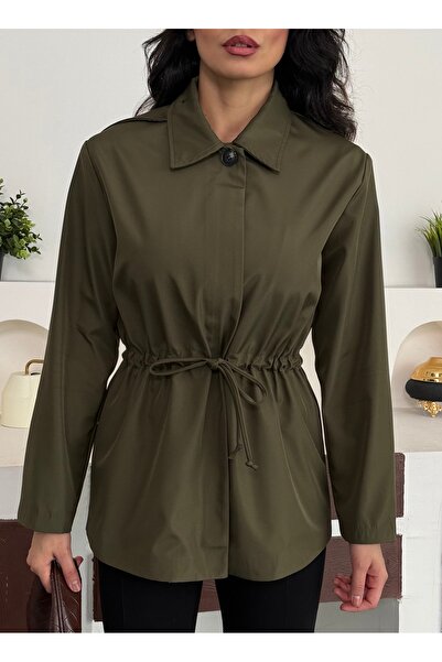 Azda Bogaz Buttoned Trench Coat Model Code:04