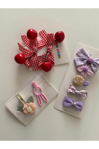 RSTM Boutique Multi-Color Multi-Buckle Set School Hairpin