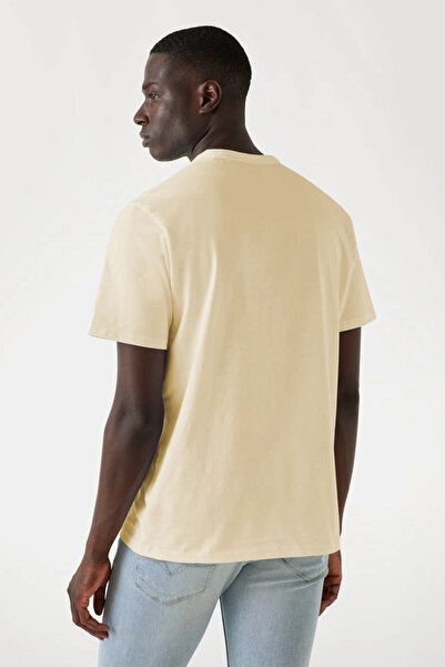 Guess Jersey Men's Beige Regular Fit T-Shirt M5Yi22K8Fq4-G1Fe