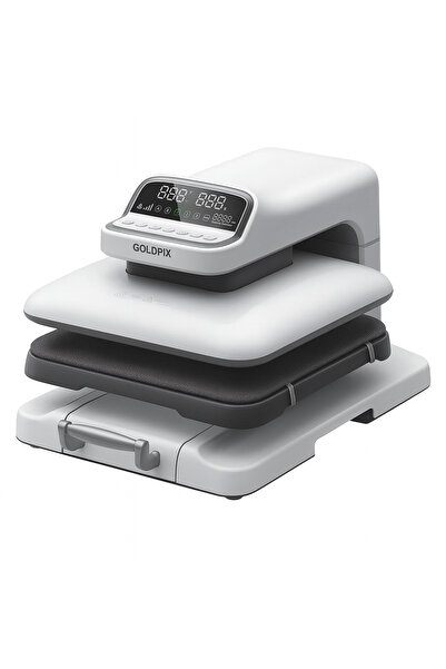 Goldpix Full Otomatik Düz Isı Transfer Baskı Makinesi - 38x38cm