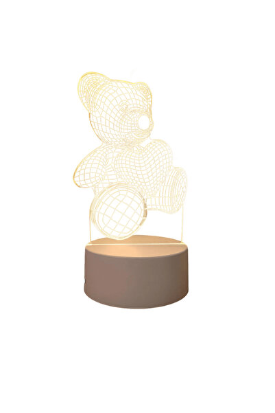 OferteTop Lampă 3D LED în Formă de Ursuleț pentru Îndrăgostiți