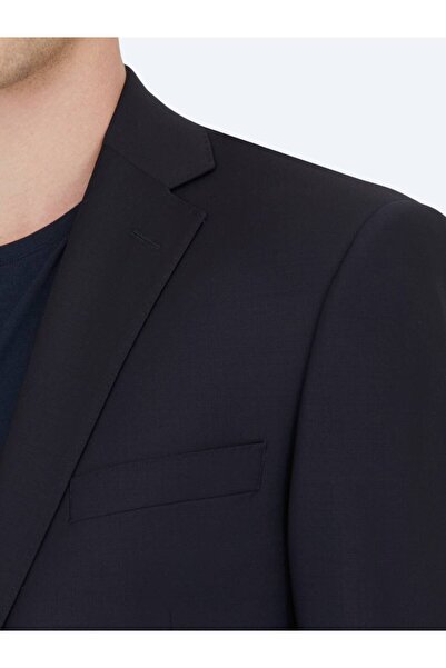 Kip Navy Blue Plain Regular Fit Wool Blend Suit