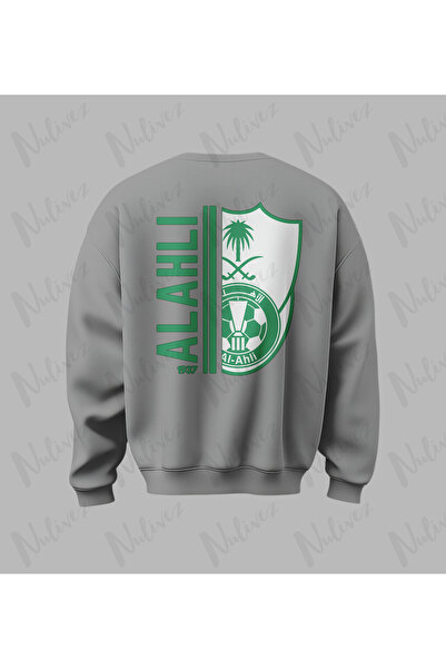 Nulivez Al-Ahli Design Back Printed High Quality Unisex Oversized O Neck Sweatshirt