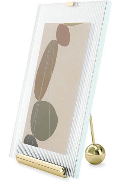 umbra Flute Picture Frame, 5 inch x 7 inch, Brass