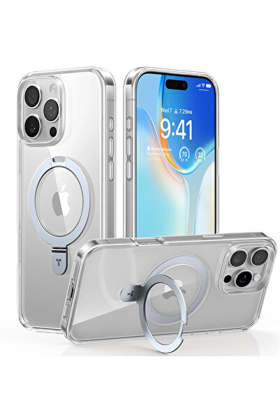 TORRAS حافظة آيفون 16 برو من سلسلة O Stand مع تقنية Magsafe - لون رمادي تيتاني