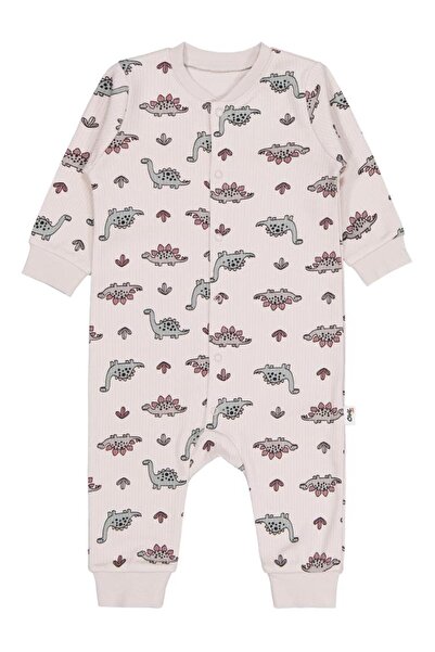 Civil Baby Adventurous Dino Empirme 6-18 Months Jumpsuit - Beige 12-18 Months