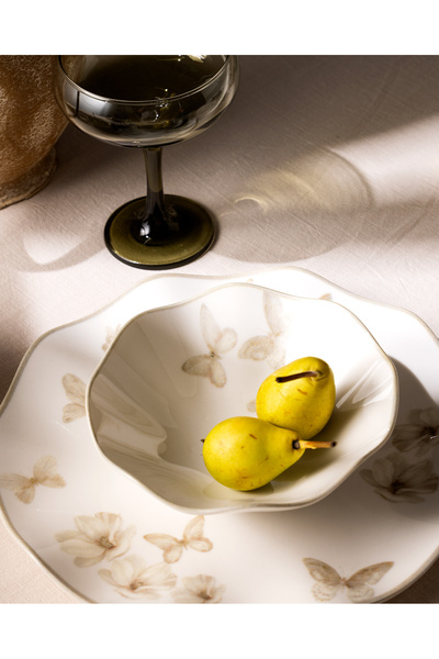 Madame Coco Cielo 6 Kişilik 24 Parça Yemek Takımı - Bej