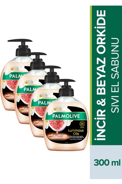 Palmolive LUMİNOUS OİLS YAĞ İNCİR & BEYAZ ORKİDE ÖZLÜ SIVI SABUN 300ML (4ADET)