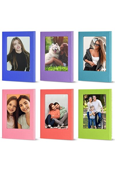 Tazweeq 6Pcs Magnetic Photo Frame (Fits 3.5 x 2.6 in), Multicolor