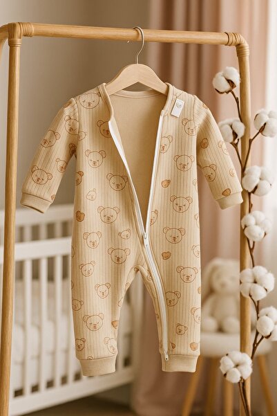 KapsülBebek 100% cotton zippered overalls