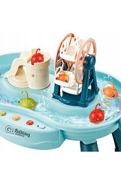 Matadi Go Fishing Bue interactive fishing table with music and water mill