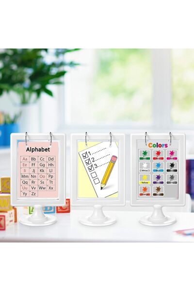 TERRIFI Mini Anchor Chart Holder for Classroom & Desktop - Double-Sided Card Display Organizer