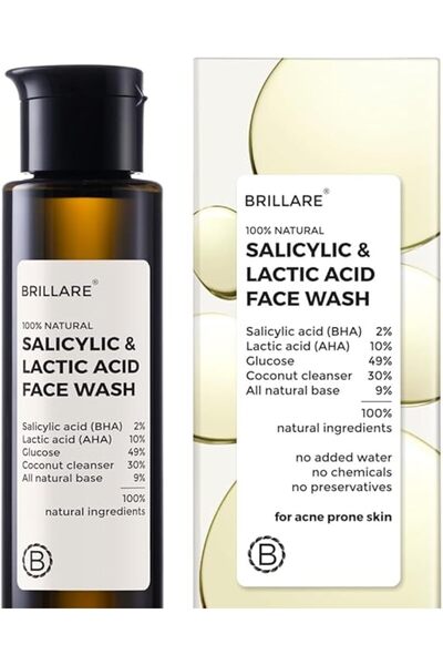 BRILLARE غسول الوجه بريلاير بحمض الساليسيليك واللاكتيك 100 مل