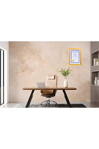 Generic Classic Design A4 Certificate Frame, Gold PVC Frame with Glass, 21x29.7cm